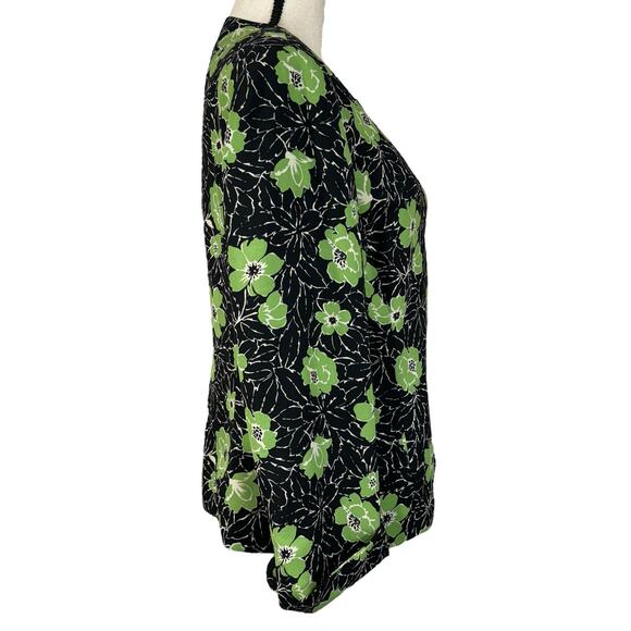 Collections for Le Suit SZ 14 Blazer Jacket Floral Lined Button-Up Cuffed Sleeve - Picture 3 of 9